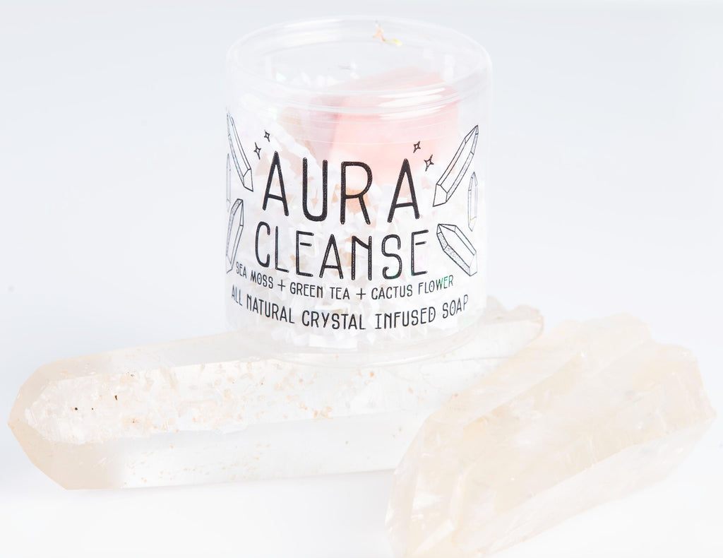 Aura Cleanse Soap - Little Shop of Oils Essential Oils Crystal Gemstone Infused Apothecary