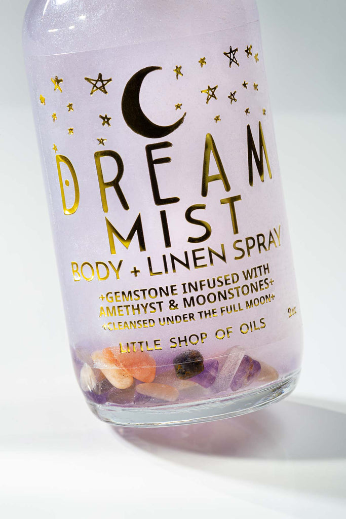 Dream Mist / Body + Linen - Little Shop of Oils Essential Oils Crystal Gemstone Infused Apothecary