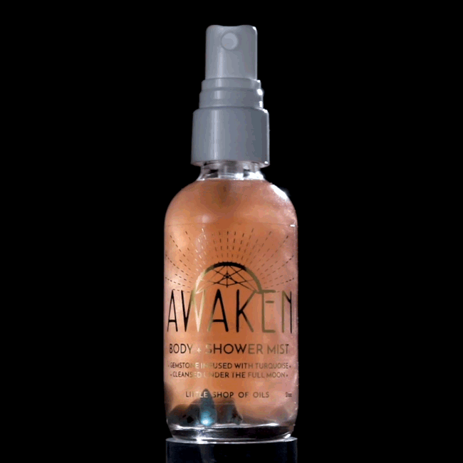 Awaken Mist / Body + Shower - Little Shop of Oils Essential Oils Crystal Gemstone Infused Apothecary