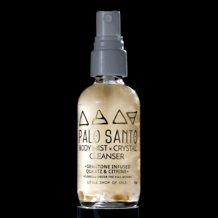 Palo Santo Mist / Body + Crystal Cleanser - Little Shop of Oils Essential Oils Crystal Gemstone Infused Apothecary