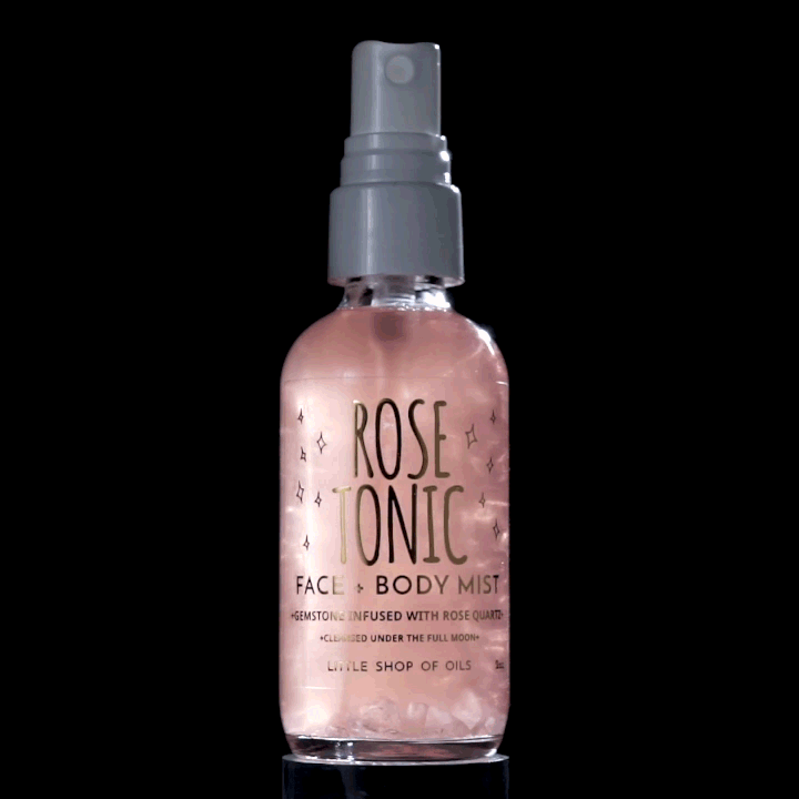 Rose Tonic / Face + Body - Little Shop of Oils Essential Oils Crystal Gemstone Infused Apothecary